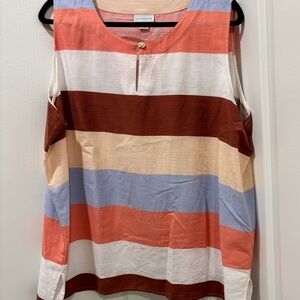 NWOT Liz Claiborne women’s XXL Striped  sleeveless top